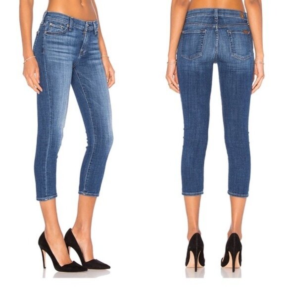 7 For All Mankind Capri Athens Broken Twill Wash - Picture 1 of 8